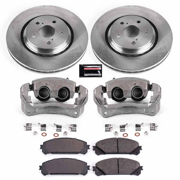 PowerStop OE Stock Replacement Low-Dust Ceramic Brake Pad, Rotor and Caliper Kit