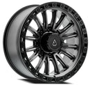 20x9 Arena Wheel Mission Satin Gun Metal Center Satin Black Lip 8x180 ET0 CB124.