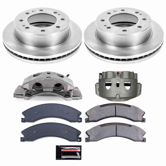 PowerStop OE Stock Replacement Low-Dust Ceramic Brake Pad, Rotor and Caliper Kit