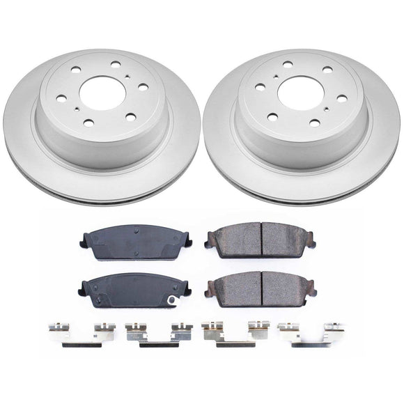 PowerStop Genuine Geomet Coated Rotor and Low-Dust Ceramic Brake Pad Kit
