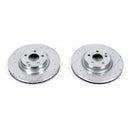 PowerStop Evolution Drilled Slotted Rotors Pair Front For Mercedes-Benz CLS500