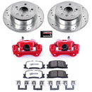 PowerStop Z36 Truck and SUV Ceramic Brake Pad, Drilled & Slotted Rotor, and Cali