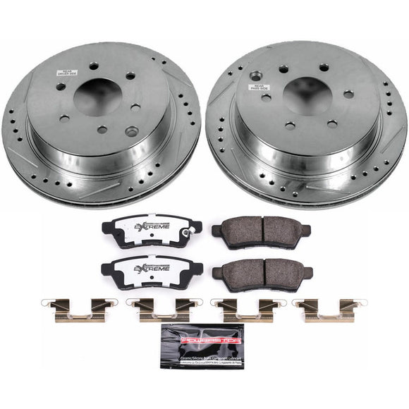 PowerStop Z36 Carbon-Fiber Ceramic Brake Pad with Drilled and Slotted Rotor Kit