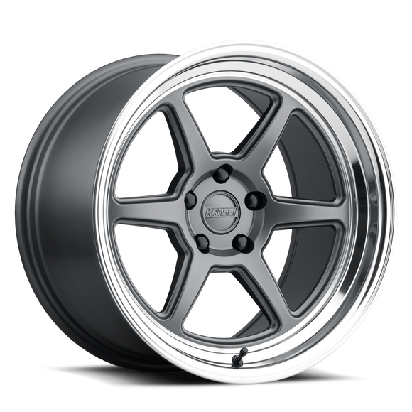 18x9.5 Kansei K14G Roku Matte Gray Machined Lip 5x114.3 ET38 CB73.1 Wheel