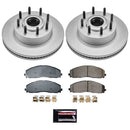 PowerStop Genuine Geomet Coated Rotor and Low-Dust Ceramic Brake Pad Kit