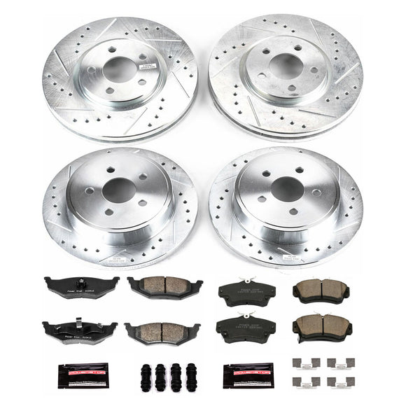 PowerStop Z23 Daily Driver Carbon-Fiber Ceramic Brake Pad and Drilled & Slotted