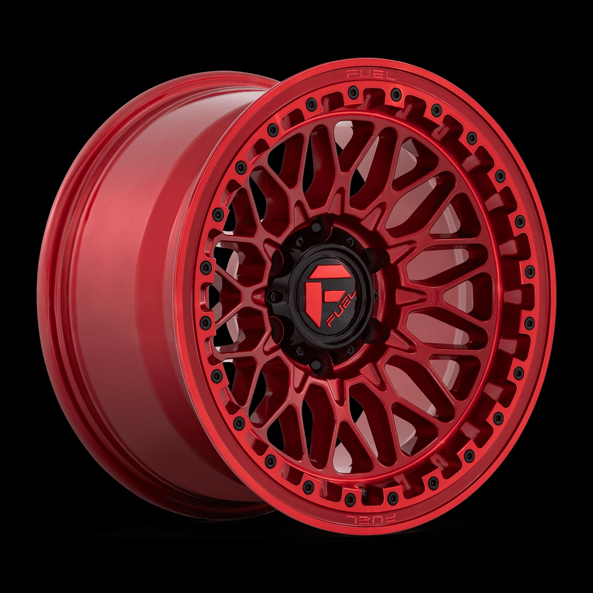 17X9 Fuel 1PC D758 Trigger Candy Red 6X139.7 6X5.5 ET-12 Wheel Rim