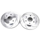 PowerStop Evolution Drilled Slotted Rotors Pair Front For Chevy Silverado 1500