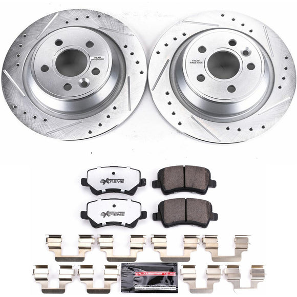PowerStop Z36 Carbon-Fiber Ceramic Brake Pad with Drilled and Slotted Rotor Kit