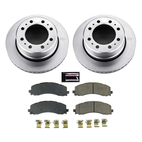 PowerStop Genuine Geomet Coated Rotor and Low-Dust Ceramic Brake Pad Kit