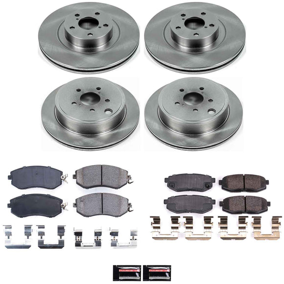PowerStop OE Stock Replacement Low-Dust Ceramic Brake Pad and Rotor Kit