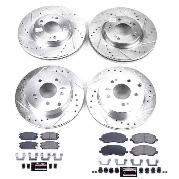 PowerStop Z23 Daily Driver Carbon-Fiber Ceramic Brake Pad and Drilled & Slotted