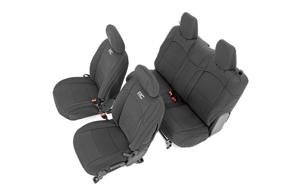 Rough Country Seat Covers Front and Rear For Jeep Wrangler JL 18-23