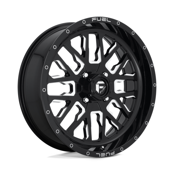 20X7 Fuel UTV D611 Stroke Gloss Black Milled 4X156 ET13 wheel/rim