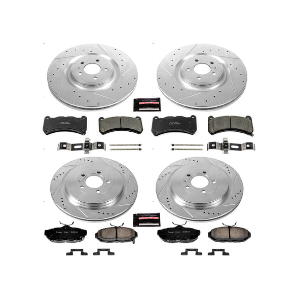 PowerStop Z23 Daily Driver Carbon-Fiber Ceramic Brake Pad and Drilled & Slotted