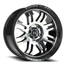20x9.5 Vision 409 Inferno Gloss Blk Machined 5x5 (5x127) ET-18 wheel/rim