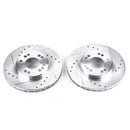 PowerStop Evolution Drilled Slotted Rotors Pair Front For Dodge Stealth