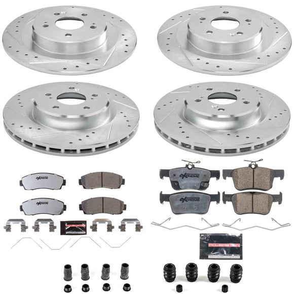 Z26 Street Performance Ceramic Brake Pad and Drilled & Slotted Rotor Kit