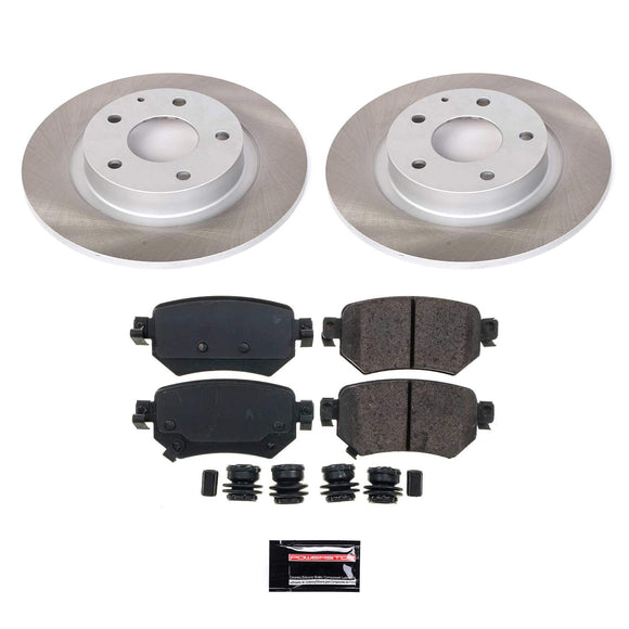 PowerStop Semi-Coated Rotor and Low-Dust Ceramic Brake Pad Kit