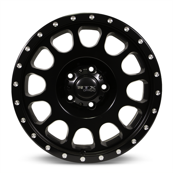 18x9 RTX Baja Satin Black with Milled Rivets 6x139.7 ET10 wheel/rim