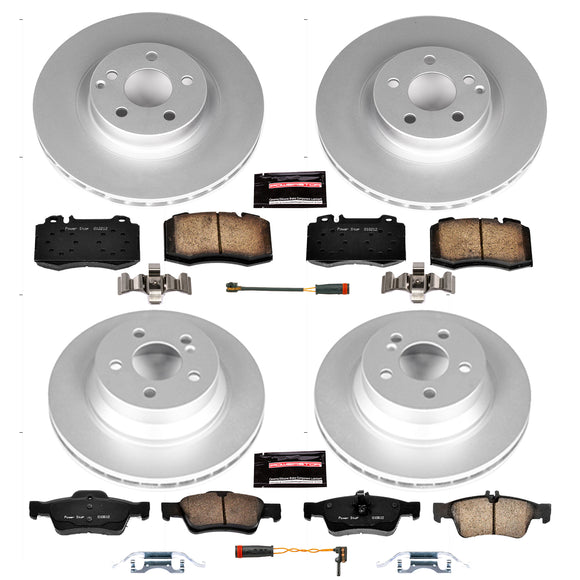 PowerStop Genuine Geomet Coated Rotor and Carbon-Fiber Ceramic Brake Pad Kit