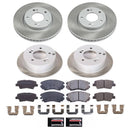 PowerStop Semi-Coated Rotor and Low-Dust Ceramic Brake Pad Kit