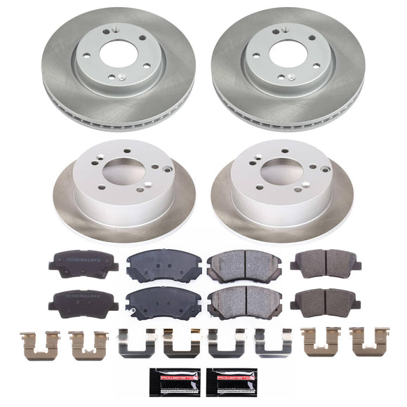 PowerStop Semi-Coated Rotor and Low-Dust Ceramic Brake Pad Kit
