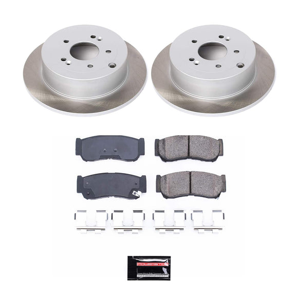 PowerStop Semi-Coated Rotor and Low-Dust Ceramic Brake Pad Kit