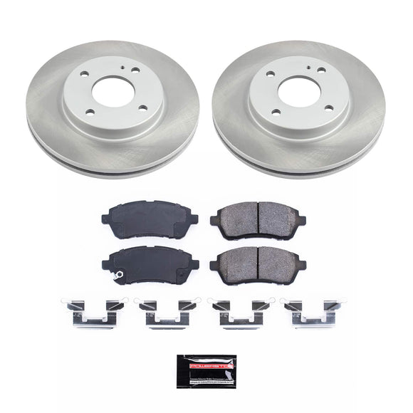 PowerStop Semi-Coated Rotor and Low-Dust Ceramic Brake Pad Kit