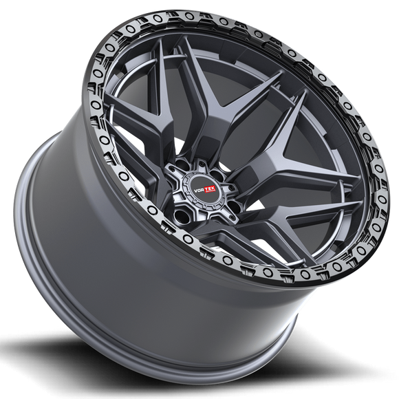 20x10 Vortek VRT-603 Atheno Matte Titanium 6x135 ET-24 CB106.1 Wheel