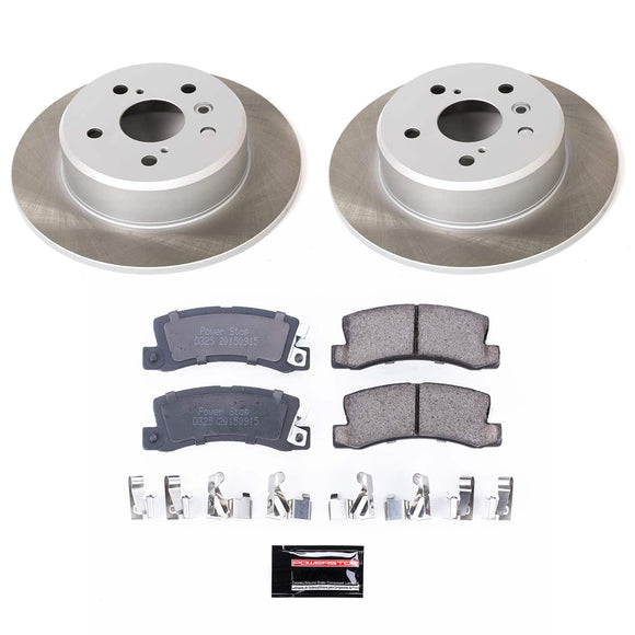 PowerStop Semi-Coated Rotor and Low-Dust Ceramic Brake Pad Kit