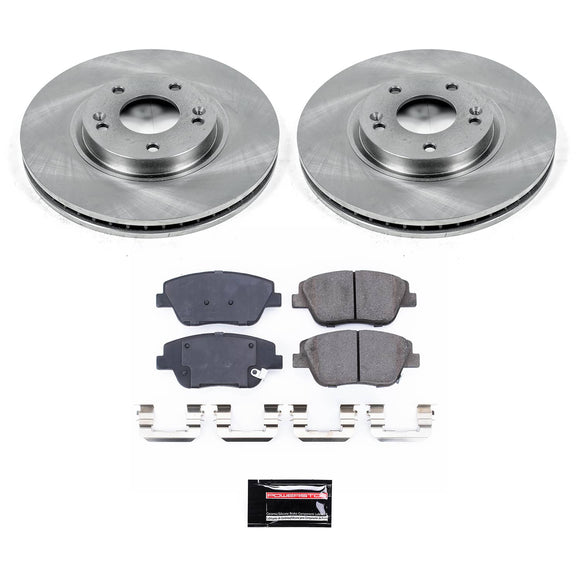 PowerStop OE Stock Replacement Low-Dust Ceramic Brake Pad and Rotor Kit