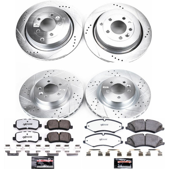 PowerStop Z36 Carbon-Fiber Ceramic Brake Pad with Drilled and Slotted Rotor Kit