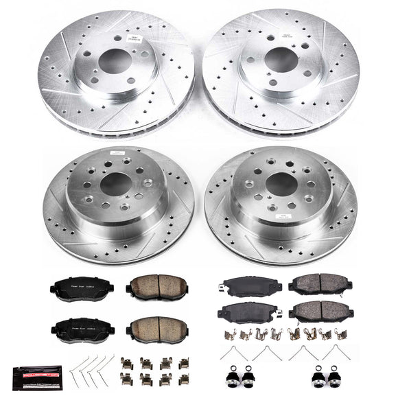 PowerStop Z23 Daily Driver Carbon-Fiber Ceramic Brake Pad and Drilled & Slotted
