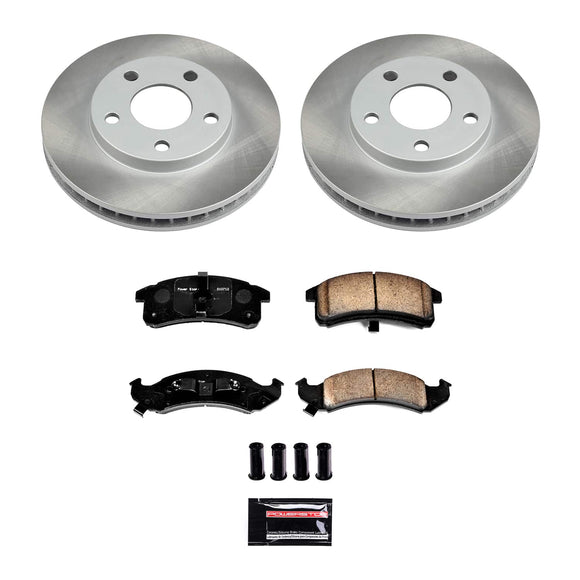 PowerStop Semi-Coated Rotor and Low-Dust Ceramic Brake Pad Kit