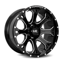 22x12 Hardrock BloodShot Xposed Gloss Black Milled 8x170 ET-51 wheel/rim