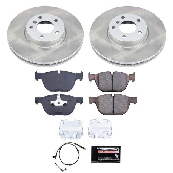 PowerStop Semi-Coated Rotor and Low-Dust Ceramic Brake Pad Kit
