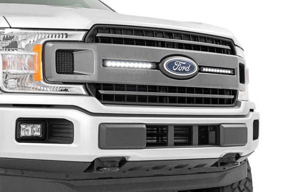 Rough Country LED Light Grille Mount 10" Chrome Slim line For Ford F-150 18-20