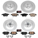 PowerStop Genuine Geomet Coated Rotor and Carbon-Fiber Ceramic Brake Pad Kit