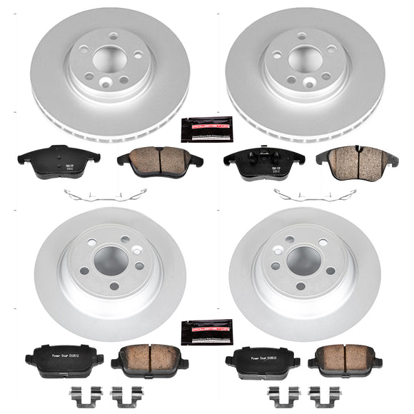 PowerStop Genuine Geomet Coated Rotor and Carbon-Fiber Ceramic Brake Pad Kit