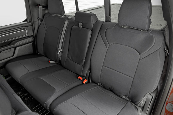 Rough Country Seat Covers Front and Rear Bucket Seats For Ram 1500 19-23