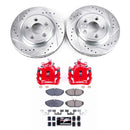 PowerStop Z23 Daily Driver Carbon-Fiber Ceramic Pads Drilled & Slotted Rotor & C