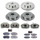 PowerStop OE Stock Replacement Low-Dust Ceramic Brake Pad, Rotor and Caliper Kit
