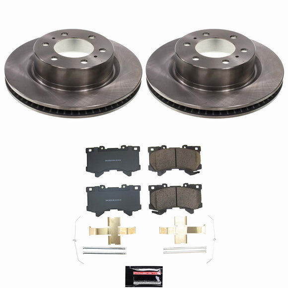 OE Stock Replacement Low-Dust Ceramic Brake Pad and Rotor Kit