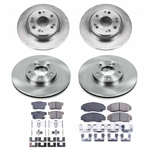 PowerStop OE Stock Replacement Low-Dust Ceramic Brake Pad and Rotor Kit