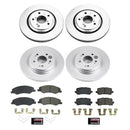PowerStop Genuine Geomet Coated Rotor and Low-Dust Ceramic Brake Pad Kit