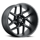 20x10 Vision 360 Sliver Satin Black Wheel 5x127 ET-25 CB78.1