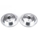 PowerStop Evolution Drilled Slotted Rotors Pair Rear For Nissan Murano