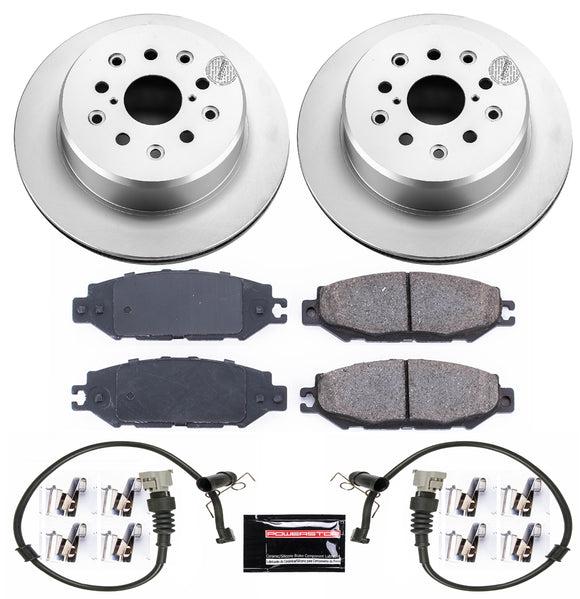 PowerStop Genuine Geomet Coated Rotor and Low-Dust Ceramic Brake Pad Kit