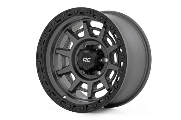 17x9 Rough Country 85 Series Gunmetal Gray 6x5.5 ET25 Wheel Rim
